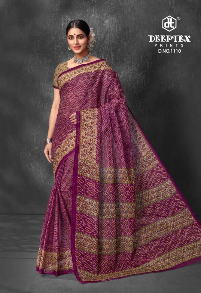 Prime Time Vol 11 By Deeptex 1101 To 1110 Series Cotton Daily Wear Saree Wholesale Market In Surat

